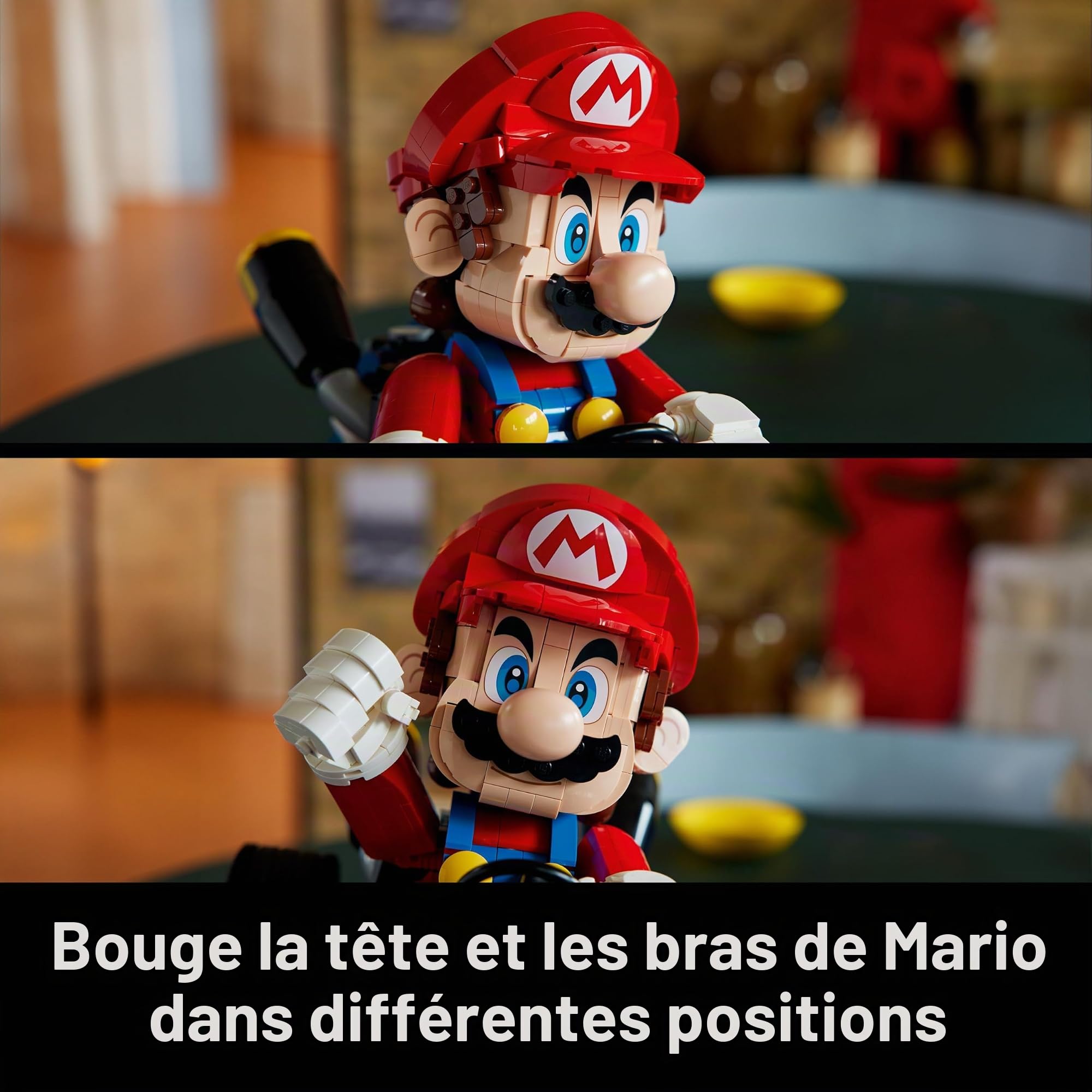 BRICK Flip Lego Mario Kart : Mario & Standard Kart (72037) avec Polybag Lego Toad (30702)