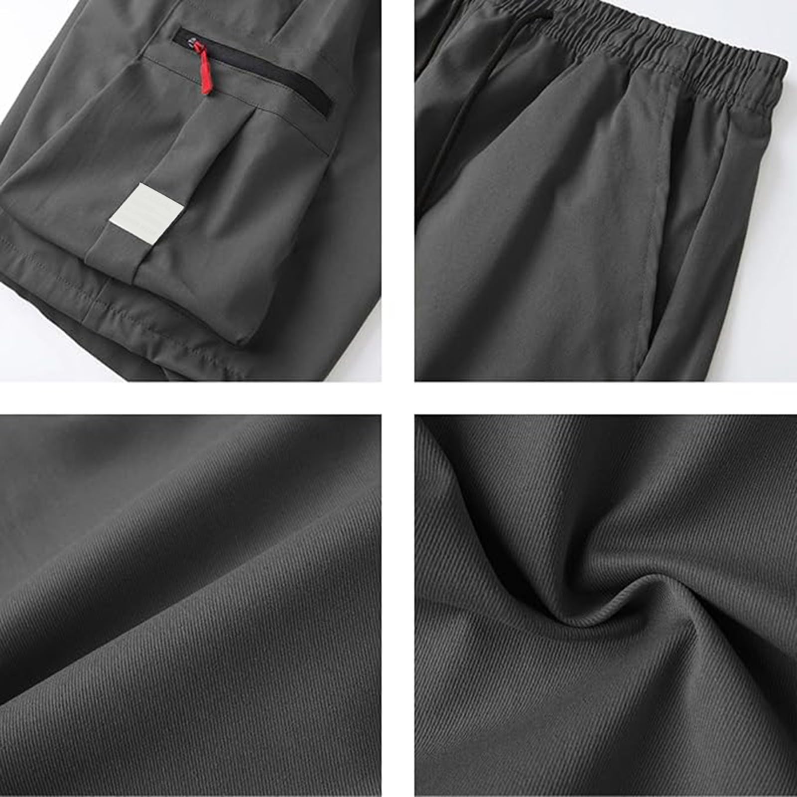 Pantaloncini cargo da uomo, lunghezza al ginocchio, tinta unita: pantaloni corti con tasche | Pratici