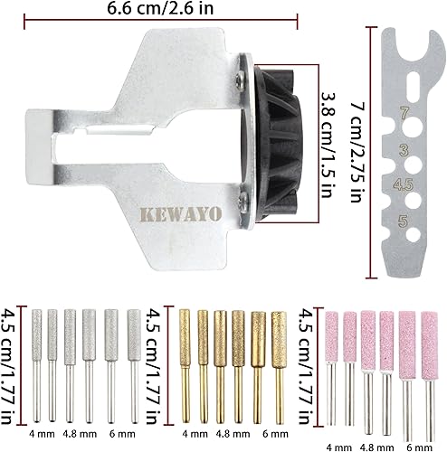 Miniatura 3 de Kit de afilado de motosierra de 20 piezas, guía de ángulo de limas de diamante para sierra de cadena, hoja de sierra de cortacésped