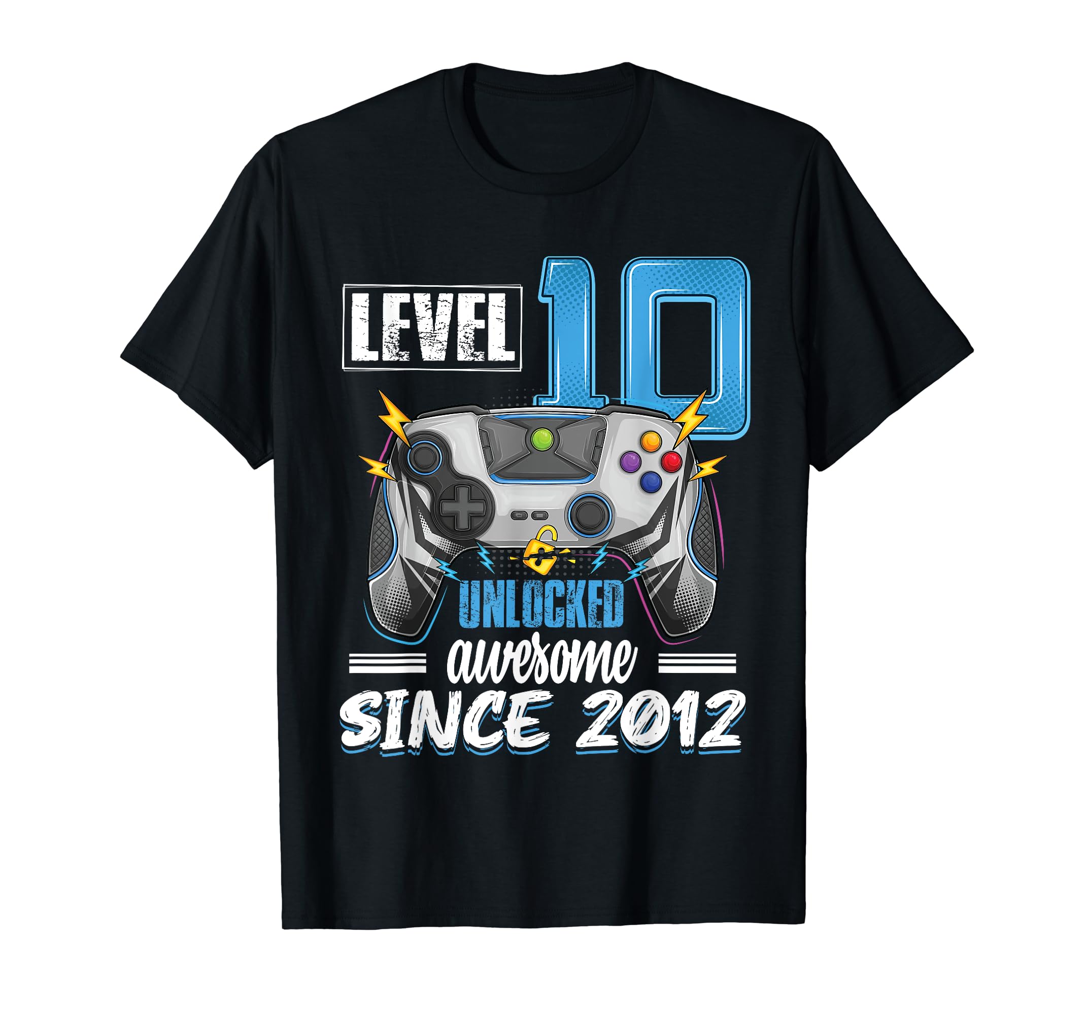 Level 10 Unlocked awesome 2012 10th birthday boy video games T-Shirt