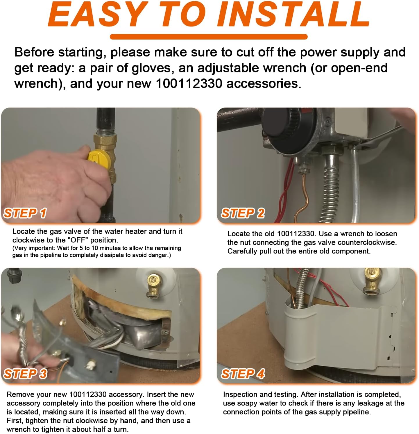 Cenipar Upgrade 100112330 Water Heater Pilot Assembly, 9007876 9007877 Thermopile Assembly Fit for 300 301 Series Whirlpool, A.O.Smith, State, Ken-more, American, Reliance Water Heater Parts