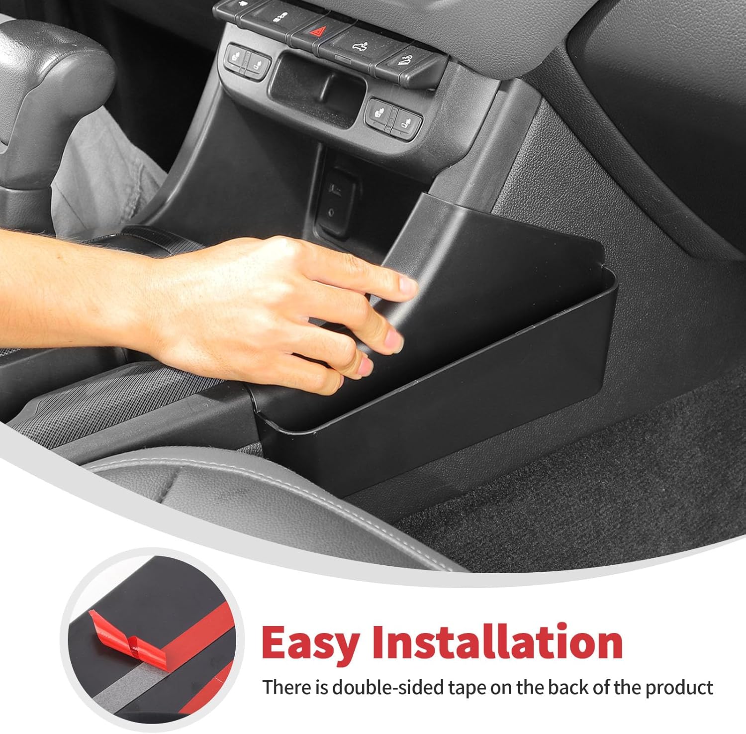 Linskip Center Console Storage Organizer Kit Compatible with Chevy Colorado & GMC Canyon 2014-2022 (Non-Wireless Charging Models), Armrest Tray + Hanging Storage Box + Gear Shift Side Pocket