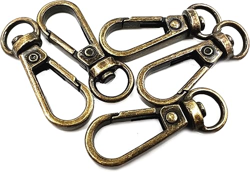 Miniatura 4 de 20 ganchos giratorios de metal de 360 con cierre de langosta, anillo D ancho de 38 pulgadas, diámetro interior de 0.394 in, 1.220 in de longitud