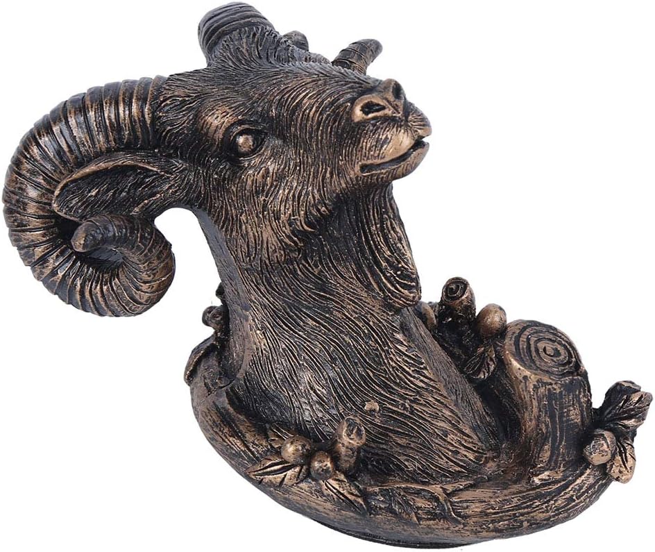 Yctze Adorable Animal Shaped Wall Mounted Hooks for Coat and Hat Hanging, Decor for Bathroom & Bedroom Without Animal Coat Hooks (Goat (Antique Gold))