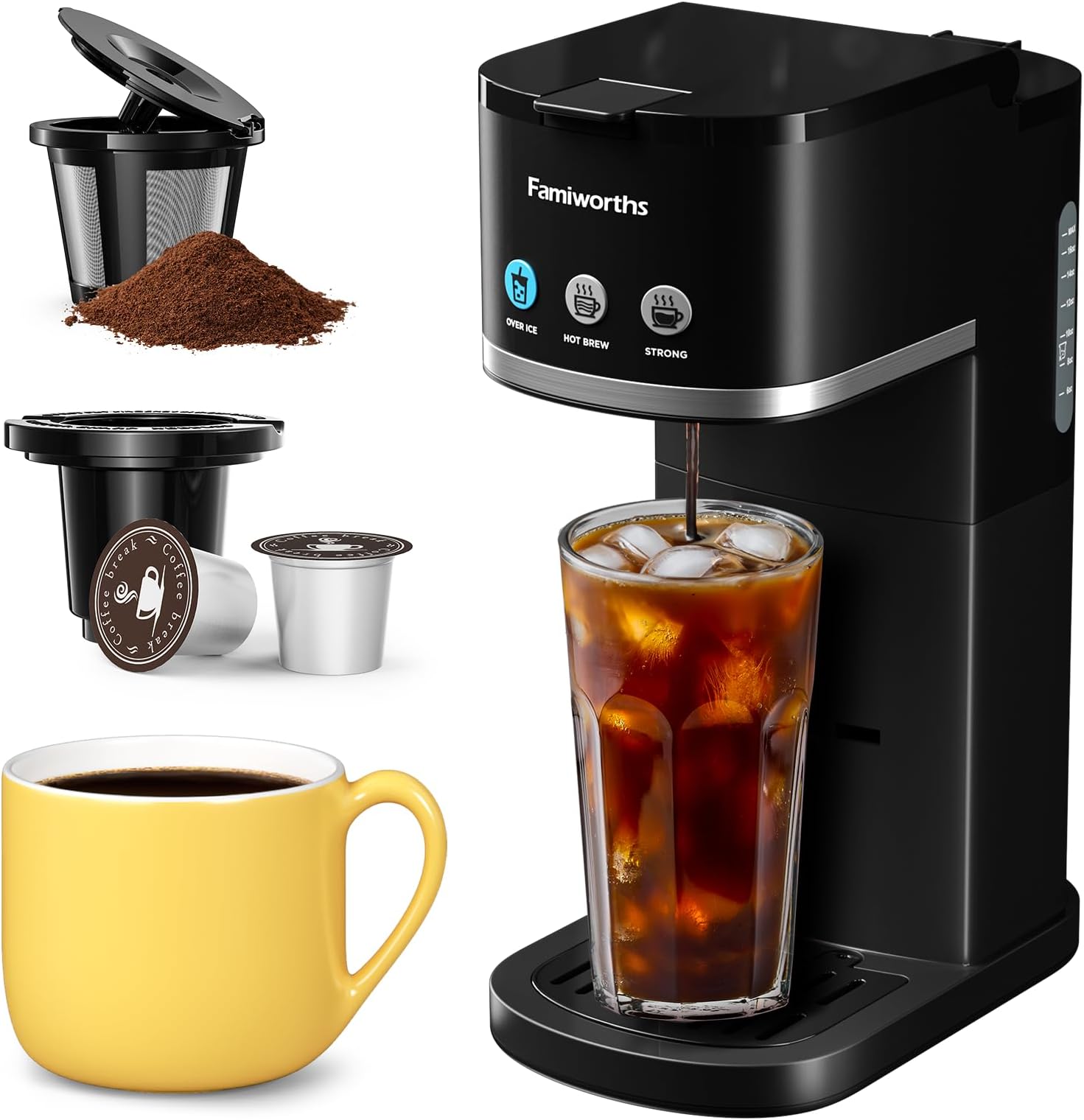 Mini Cafetière à Piston Française 1 Tasse, 350 Ml, Parfaite Pour Les Amateurs De Café, Café Du Matin, Cafetière à Saveur Maximale Avec Filtre En Acier Inoxydable, 350 Ml – Petite