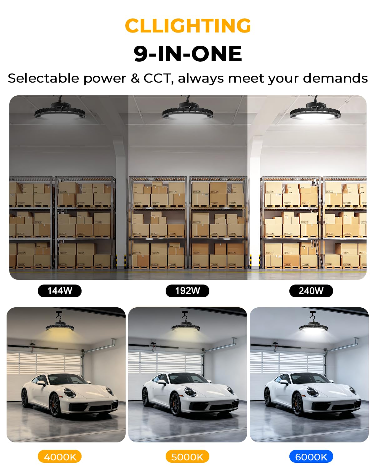 UFO LED High Bay Light 240W 6Pack Upgrade 38 400LM 160LM W ETL Listed High Bay LED Shop — view 5