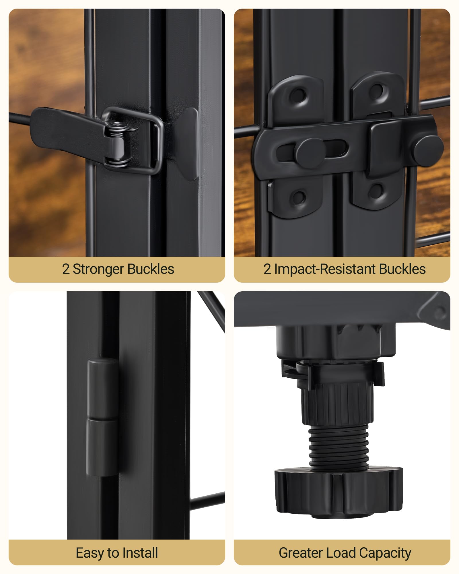 Hzuaneri 100cm Gabbia per Cani, Tavolo Supplemento, Nicchia Moderna per Cani, Kennel cane Medio Piccolo, Casetta per Animali, 3 porte, 60 x 100 x 70 cm, Anti-masticazione Anti-fuga, Marrone Rustico