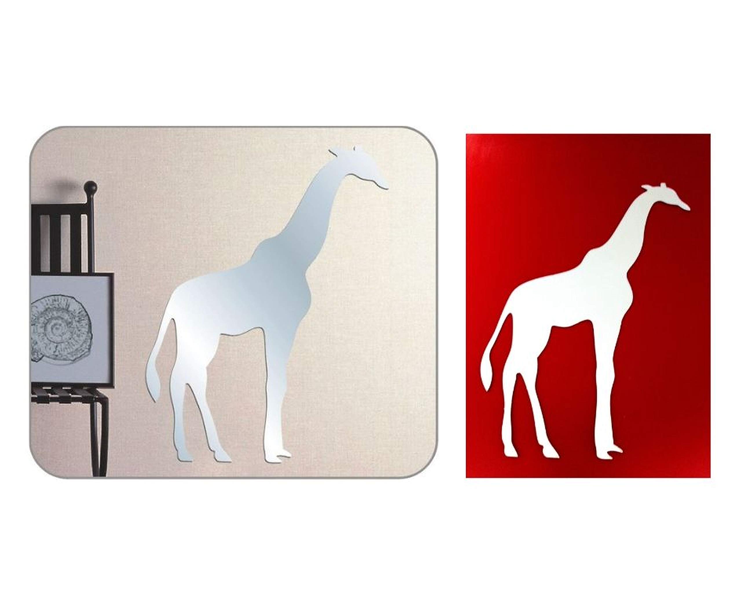 Bosphorus Aynalı Duvar Süsü (sticker) Zürafa Şekilli