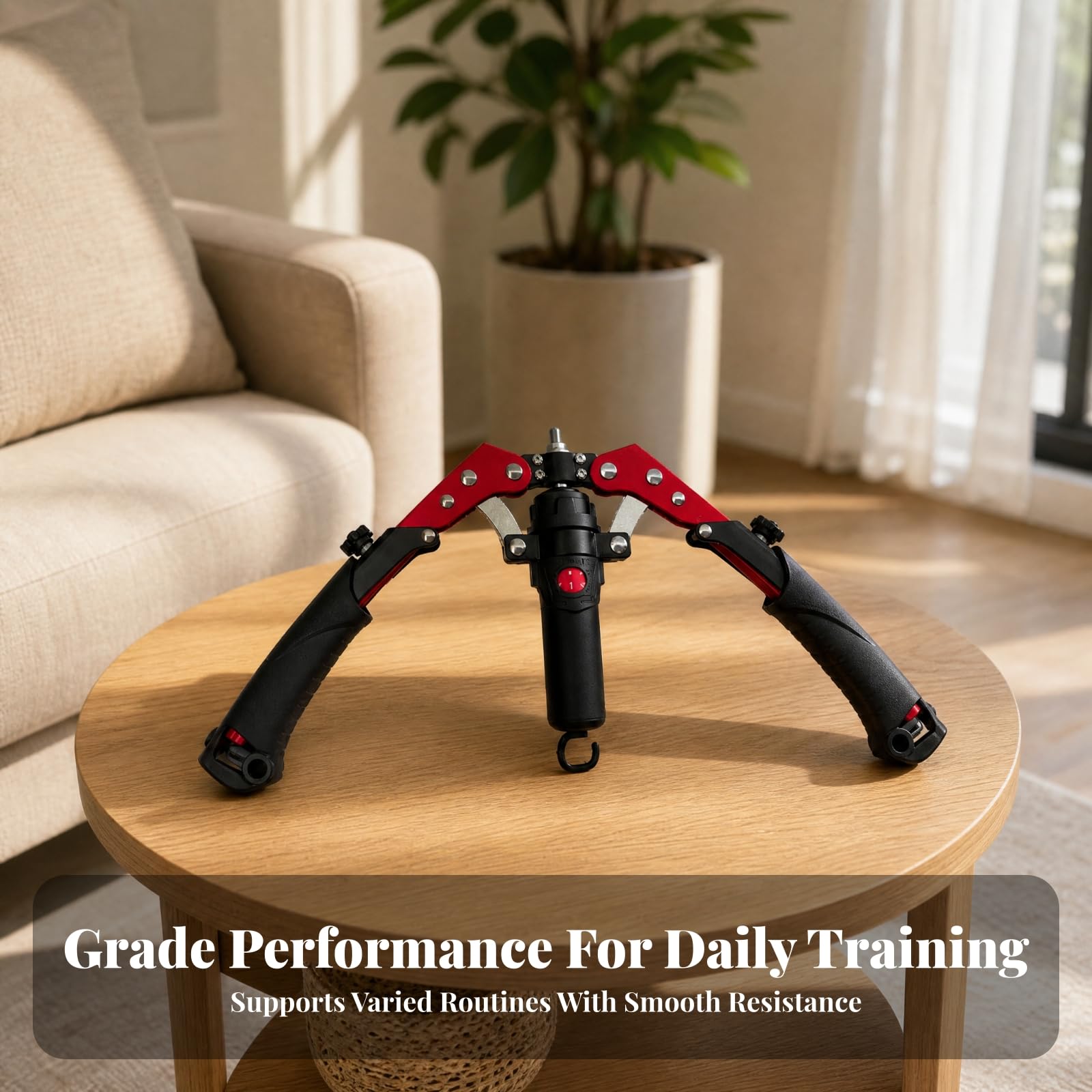 Ejercitador Brazo Hidráulico Portátil Entrenador Brazo con Resisncia Ajustable Ergonómico Hand Grip para Oficina