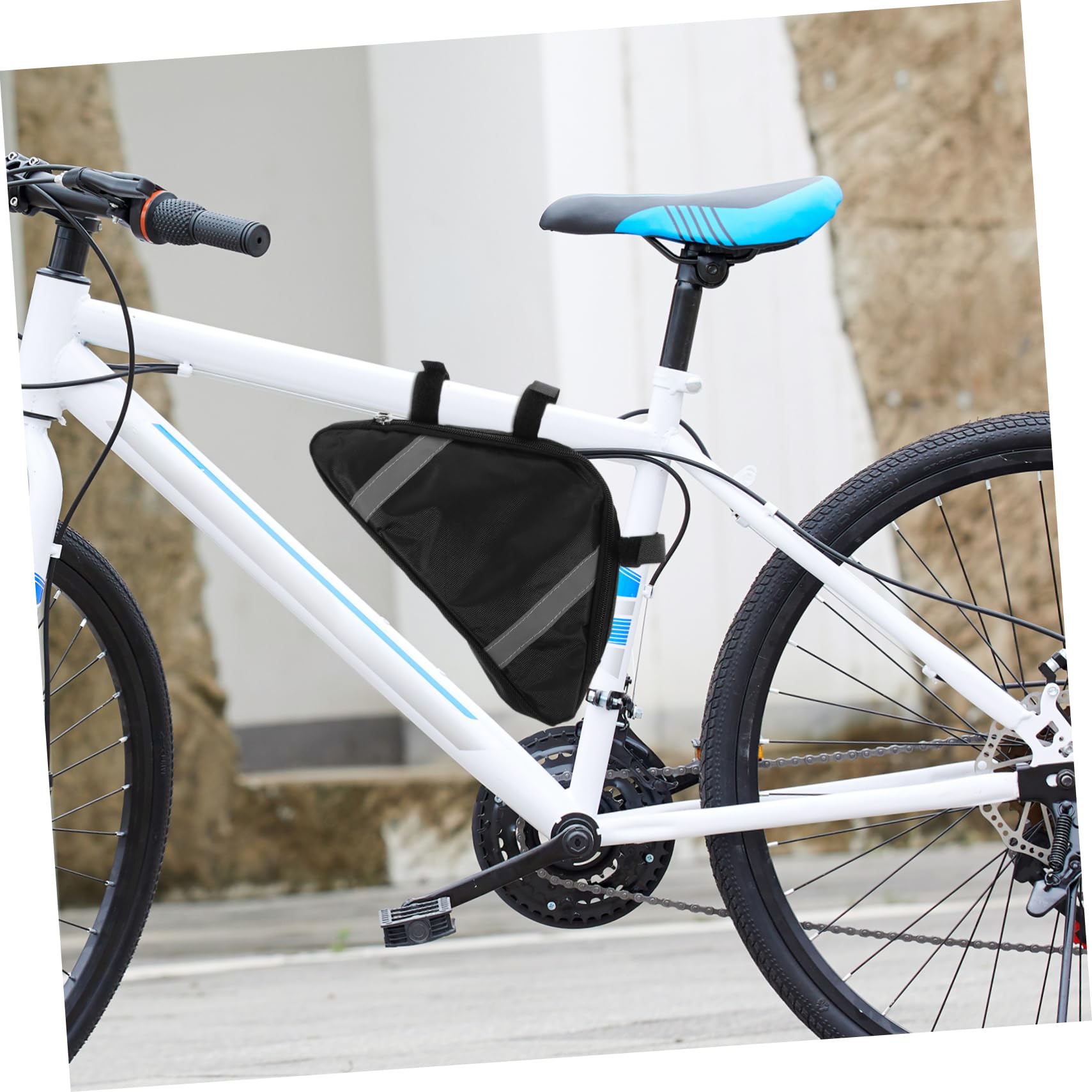 GRIRIW Capacity Bike Frame Bag Durable Bicycle Storage Pouch for Road Mountain Cycling Easy Installation with Accessory for Commuting Daily