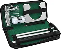 Putting Green Indoor, Kit de Prática de Taco de Golfe Portátil Com Design de Alta Simulação para Iniciantes Em Home Office, Inclui Copo e Bolas de Taco, Material de Liga de Zinco de Fácil