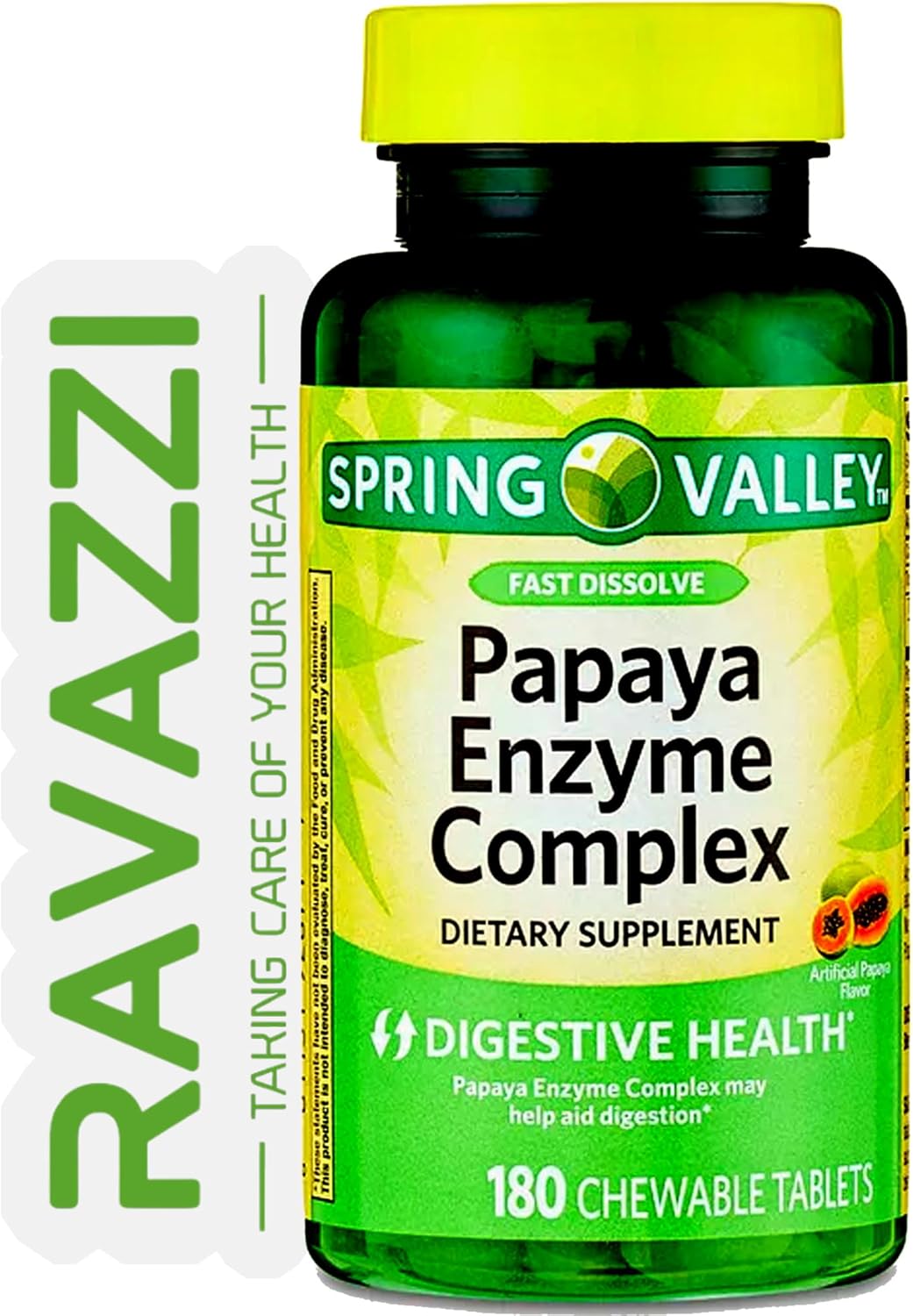Support Helps Digestion and Nutrient Absorption with Spring Valley Papaya Enzyme