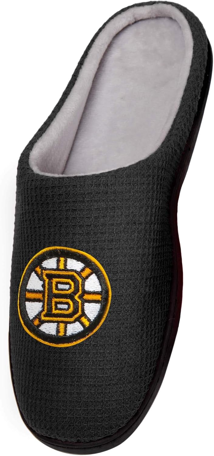 FOCO NHL Mens Memory Foam Slide Slippers : Sports & Outdoors