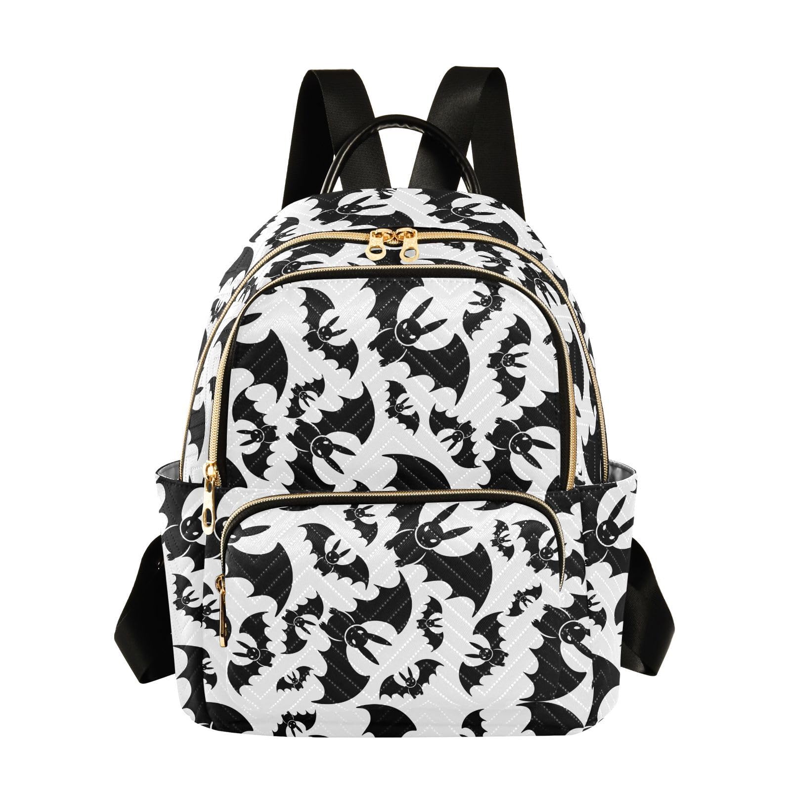 Bats Halloween Mini Backpack Fashion Purse for Women,M