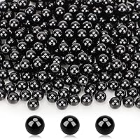 Vista 1 de Suream Cuentas para brochas de maquillaje, 1300 unidades, cuentas redondas negras, sin agujeros, de 0.315 in/0.31 pulgadas, perlas de relleno