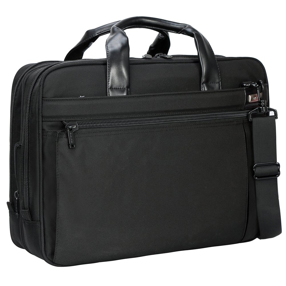 Laptop Bag, Travel Briefcase with Organizer, Expandable Large Hybrid Shoulder Bag, Water Resisatant Business Messenger Briefcases for Men and Women Fits 17 15.6 Inch Laptop, Computer (Black-A1)