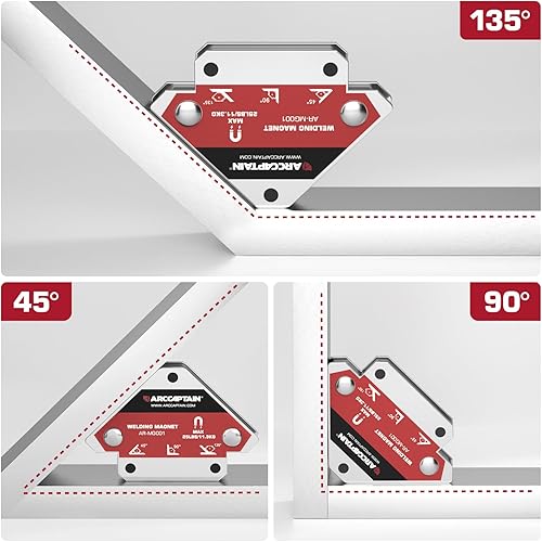 Miniatura 2 de ARCCAPTAIN Imanes de soldadura 4pcs 25LB Juego de imanes de soldadura, soporte de soldadura magnético, accesorios de soldadura de poder de sujeción