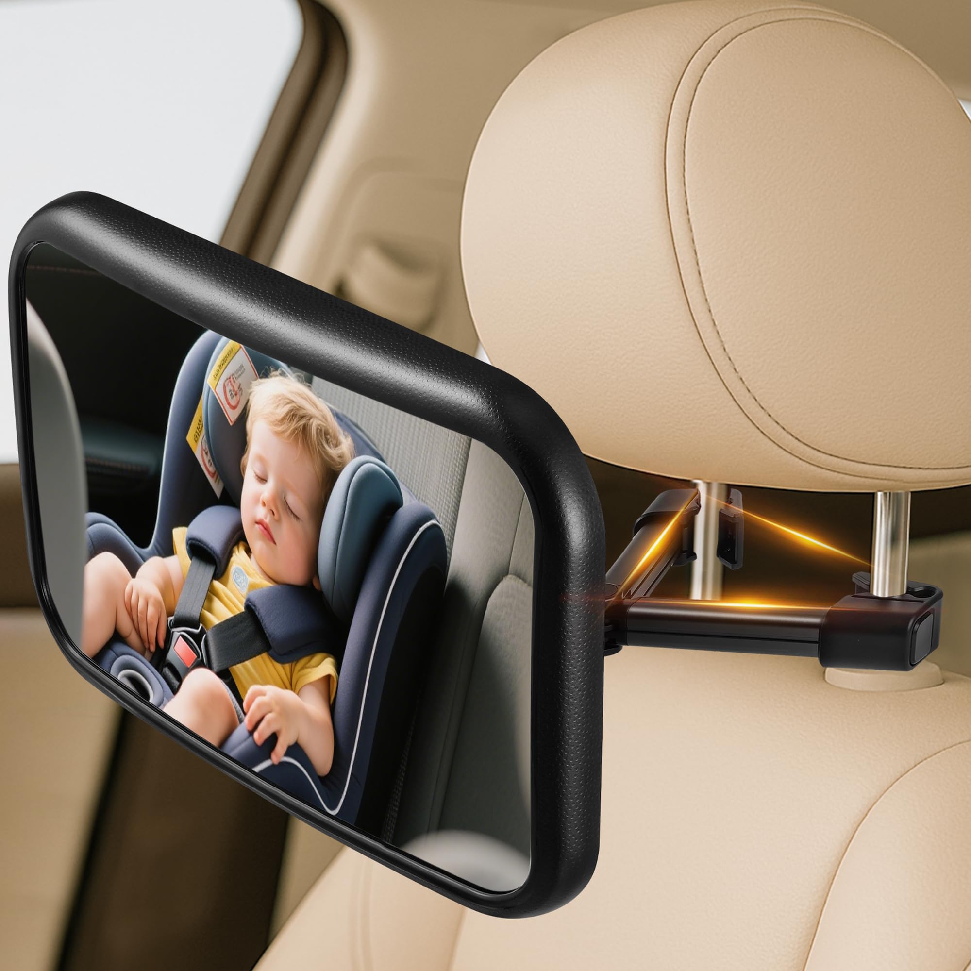 Specchietto Retrovisore Per Auto Neonati – Visione 360° Antinfortunistica, Installazione Facile E Universale