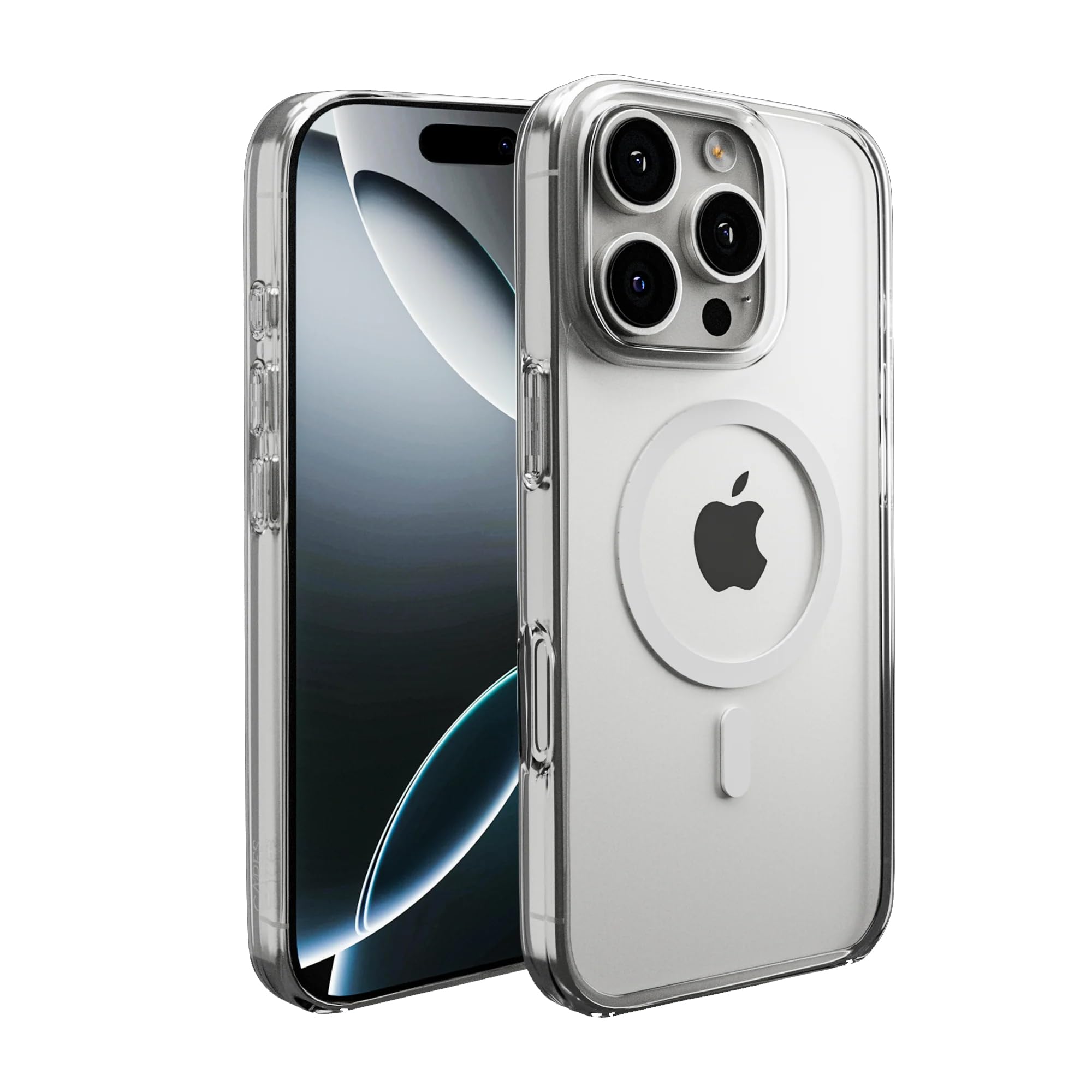 CaseLord Back Cover for iPhone 13 Pro | MagSafe Compatible | Shockproof Transparent Case | Slim & Protective Bumper Cover | Anti-Scratch, Wireless Charging Support (White Edges-23226)-image-19