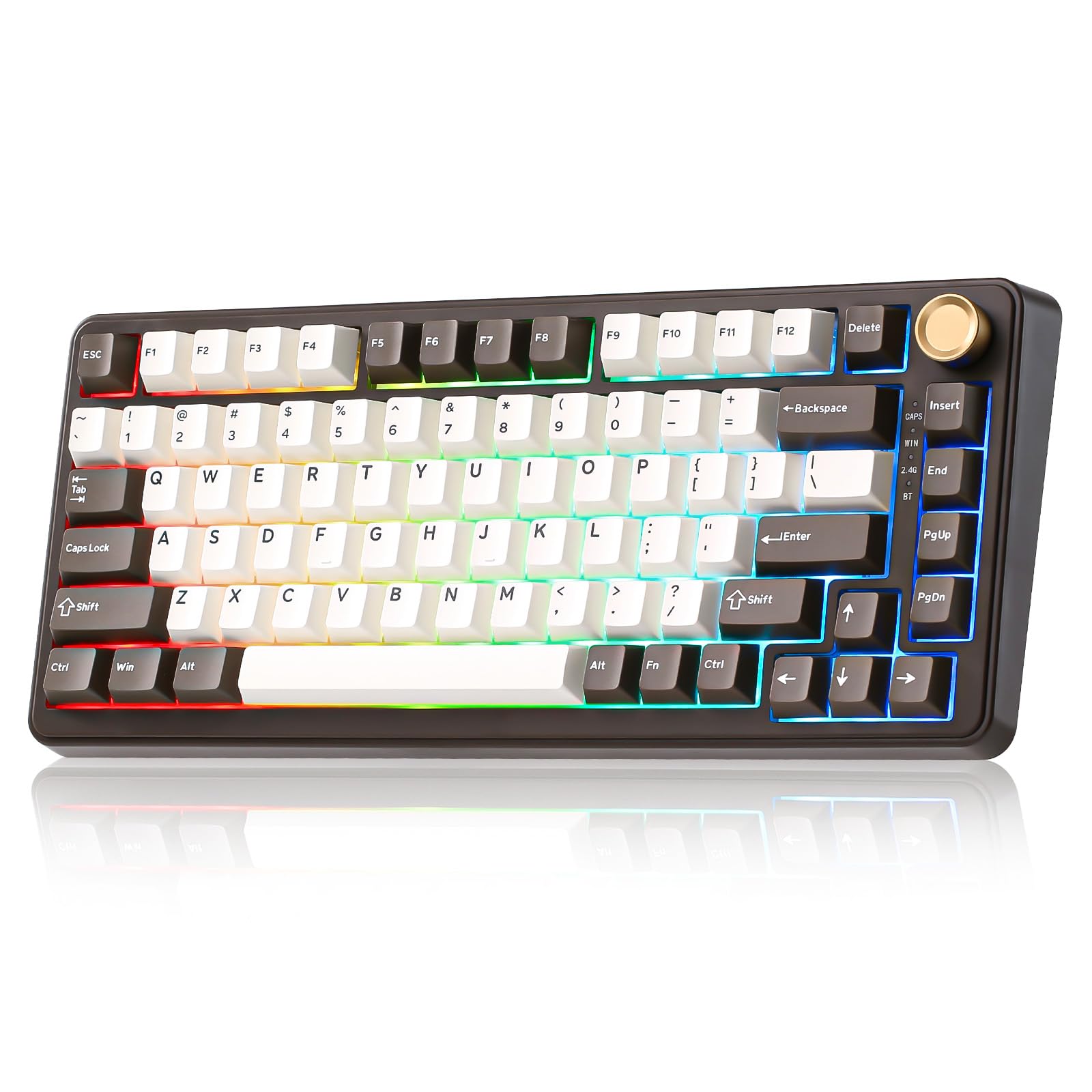 Photo 1 of YUNZII B75 PRO 75% Wireless Mechanical Keyboard (Coffee Brown, MilkV2)