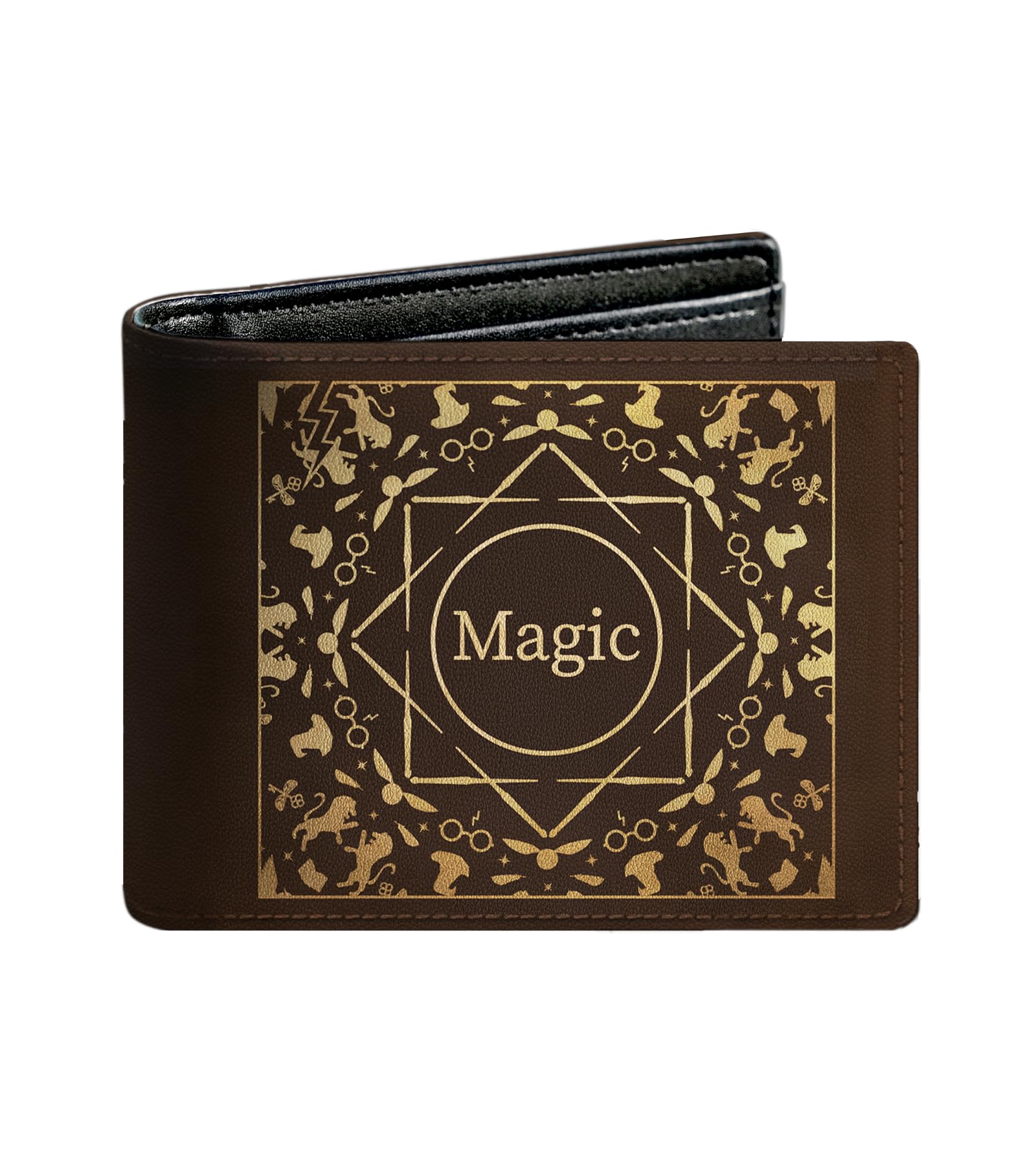 Credit Card Holder Wallet Rfid Blocking Kids Boys Bifold Teen Cool Cute for Cash with ID Window Cardholder Teenage Teenager, Magic