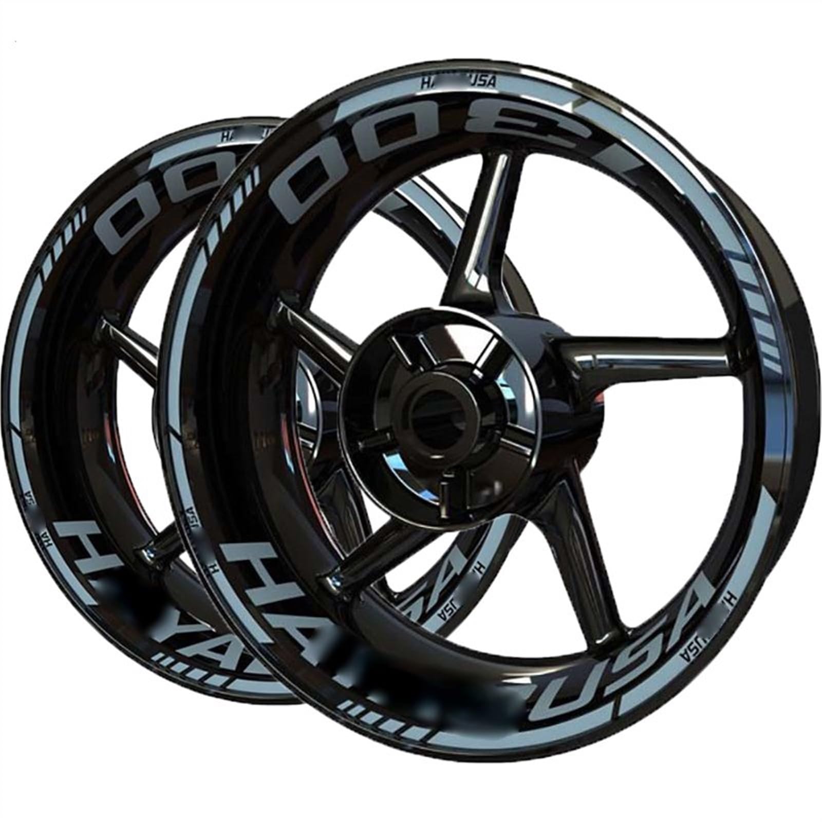 Sjhyll 2 Motorcycle Sticker Wheel Rim Decal For S&Uzuki For Hayabusa 1300 Wheel Stickers(2)