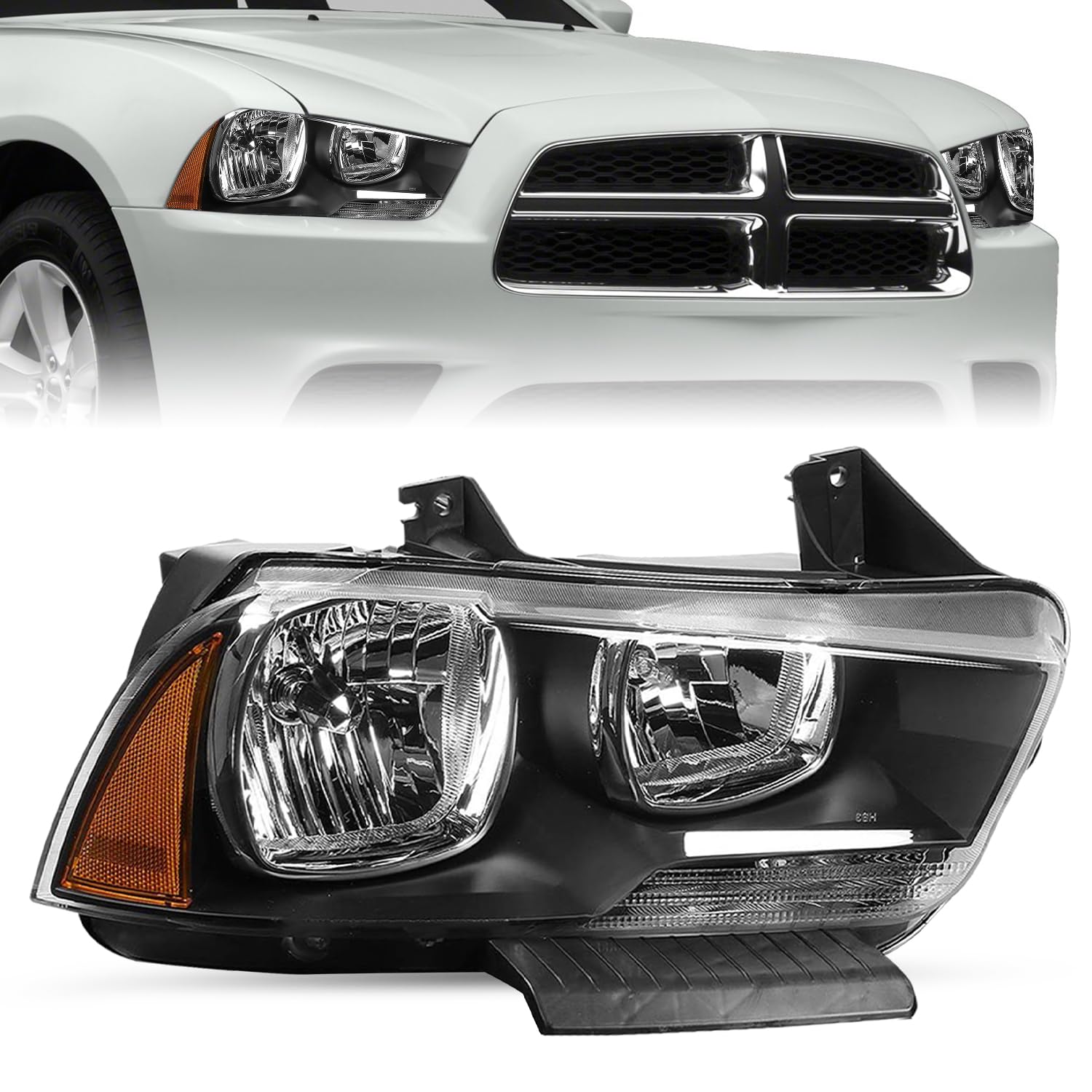 Snapklik.com : Halogen Headlight Assembly Fit For 2011-2014 Dodge ...