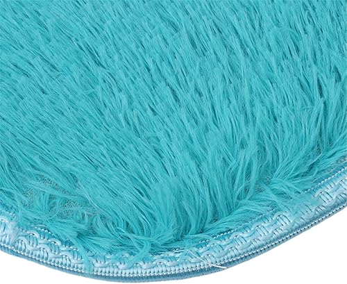 Miniatura 2 de Sevenfly Alfombra suave de piel de oveja sintética en forma de corazón, alfombra esponjosa para el hogar, sala de estar, sofá, suelo, dormitorio,