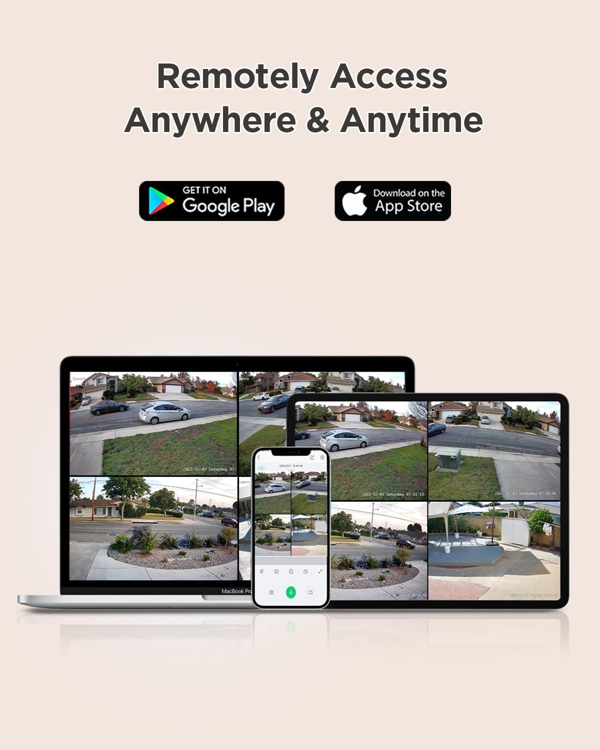 16 Channel Security Camera System, 16CH NVR & 4TB HDD, 16X 5MP PoE Commercial IP Bullet Camera, Smart Color Night Vision, 2 Way Audio, AI Human Vehicle Detection, Remote Access, PB65B1616-5MD - Image 3