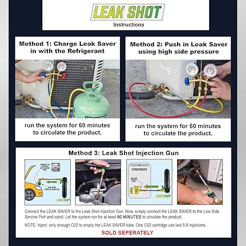 LEAK SAVER Direct Inject AC Refrigerant Leak Sealant