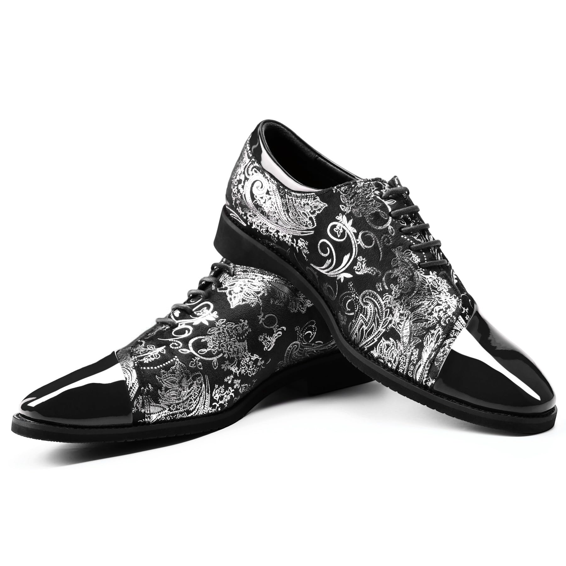 Allthemen Chaussures Homme Ville Lacets Jacquard Derby Business Élégant Oxford Smoking Classiques Mariage Soiree