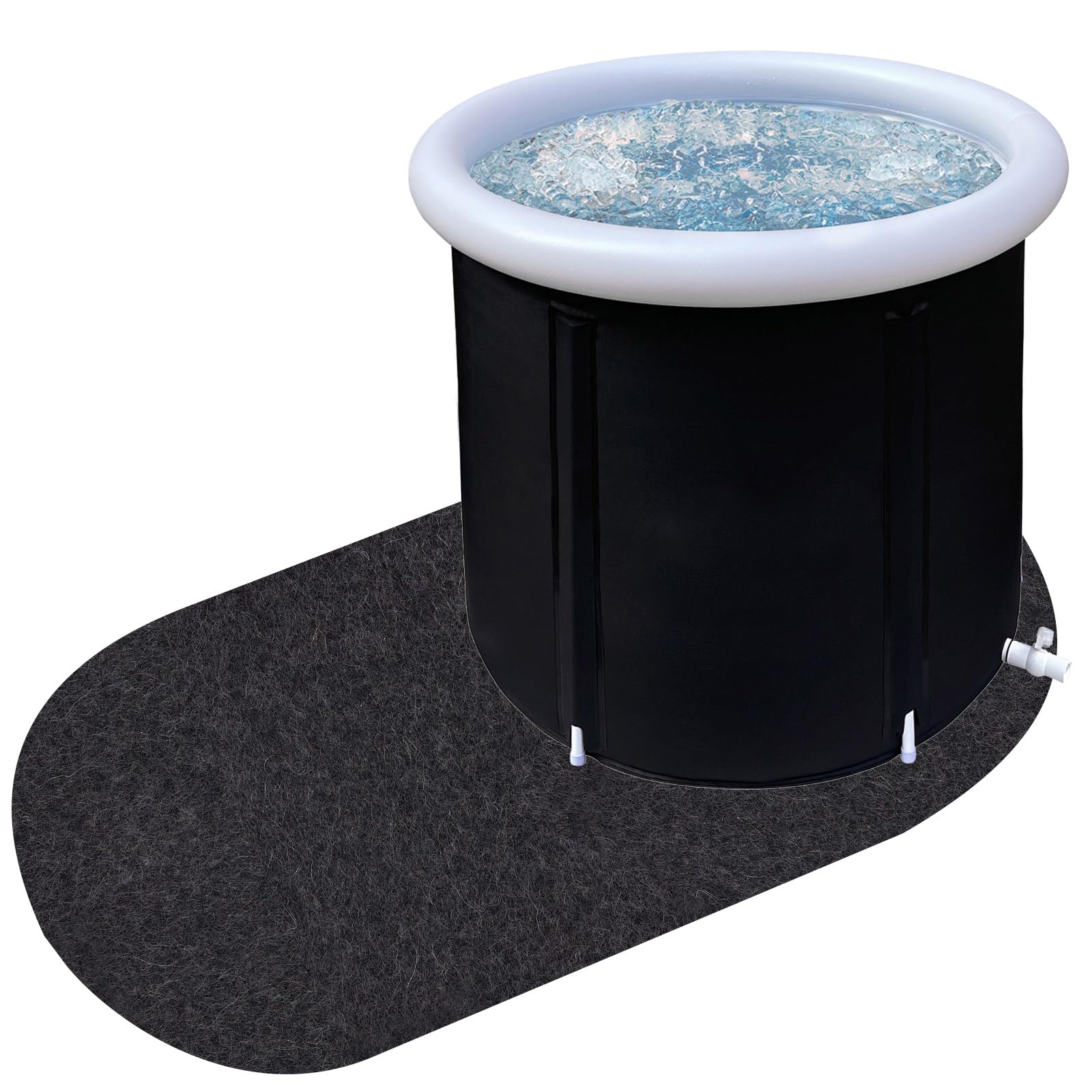 Ice Bath Mat,Cold Pod Mat for Ice Bath Tub-Cold Cold Plunge Mat 4.59X3.28FT for Underneath of Ice Baths