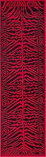 Modern Animal Print Zebra Skin Area Rug (2 Feet X 7 Feet Runner)