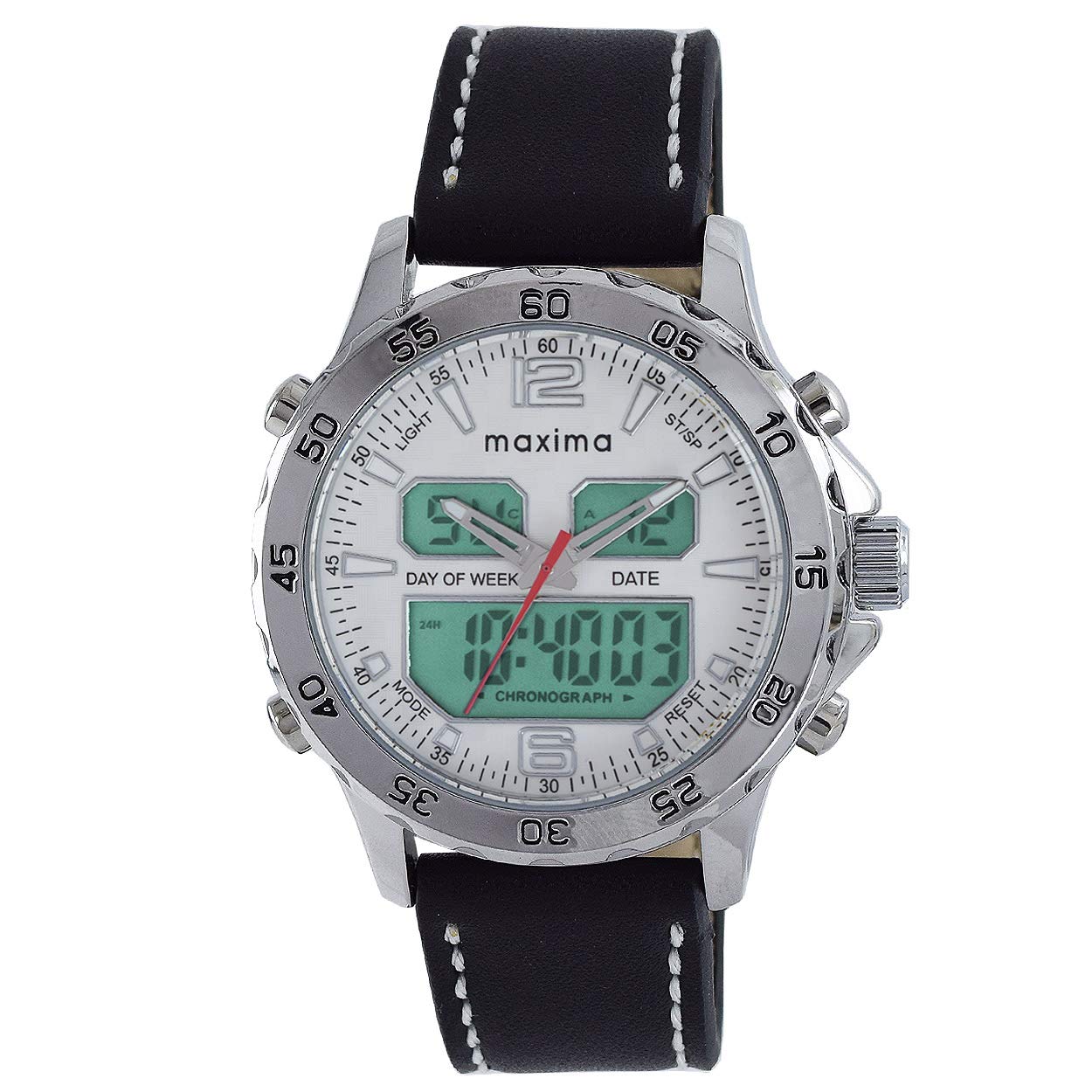 Maxima Analog-Digital White Dial Mens Watch - 59352LMAN (B0852KMLQ4) Amazon Price History, Amazon Price Tracker