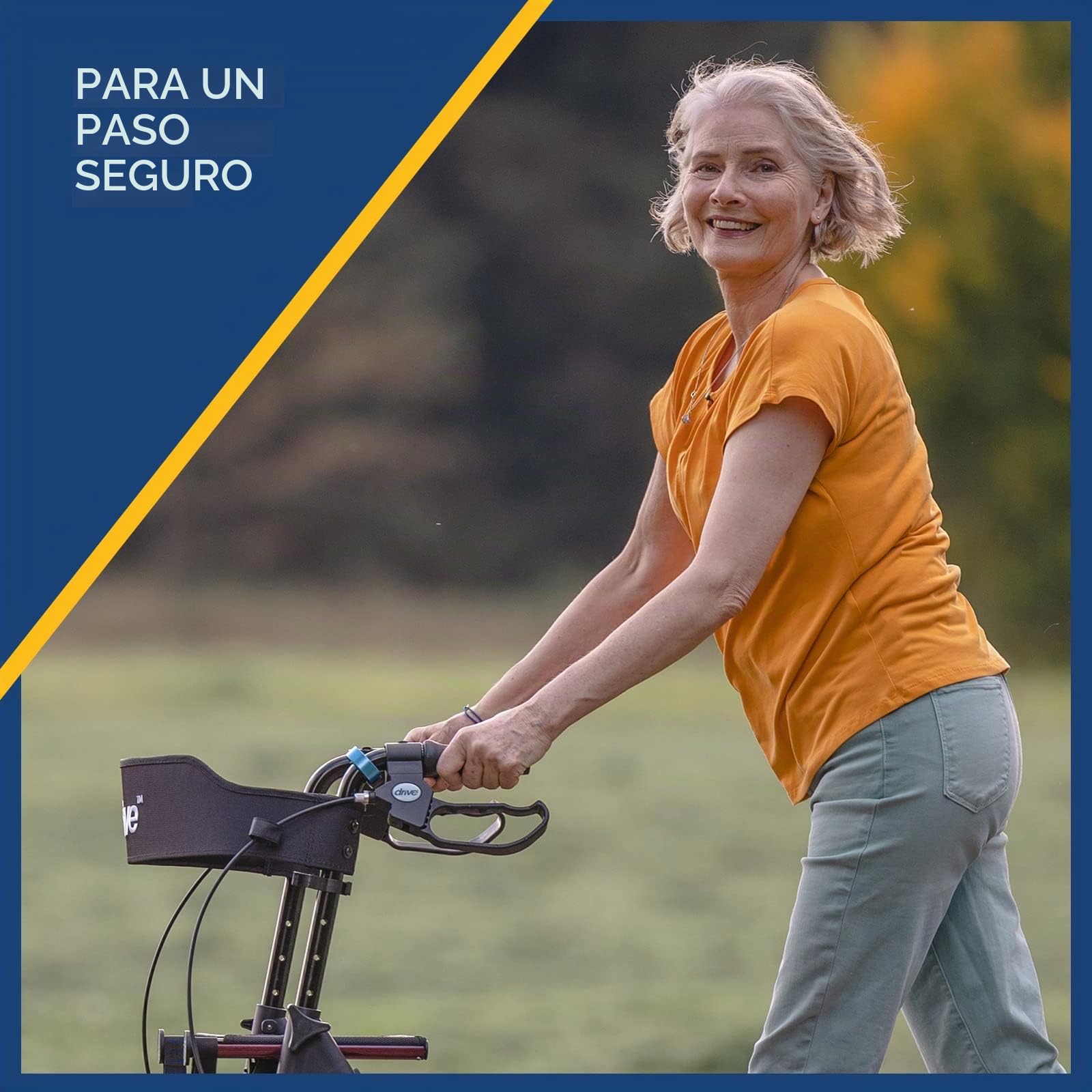 Drive Medical Andador Torro en rojo para uso interior y exterior, andador estable con asiento y respaldo, con cesta y soporte para bastón, estructura de aluminio de 6,9 kg, soporta hasta 150 kg