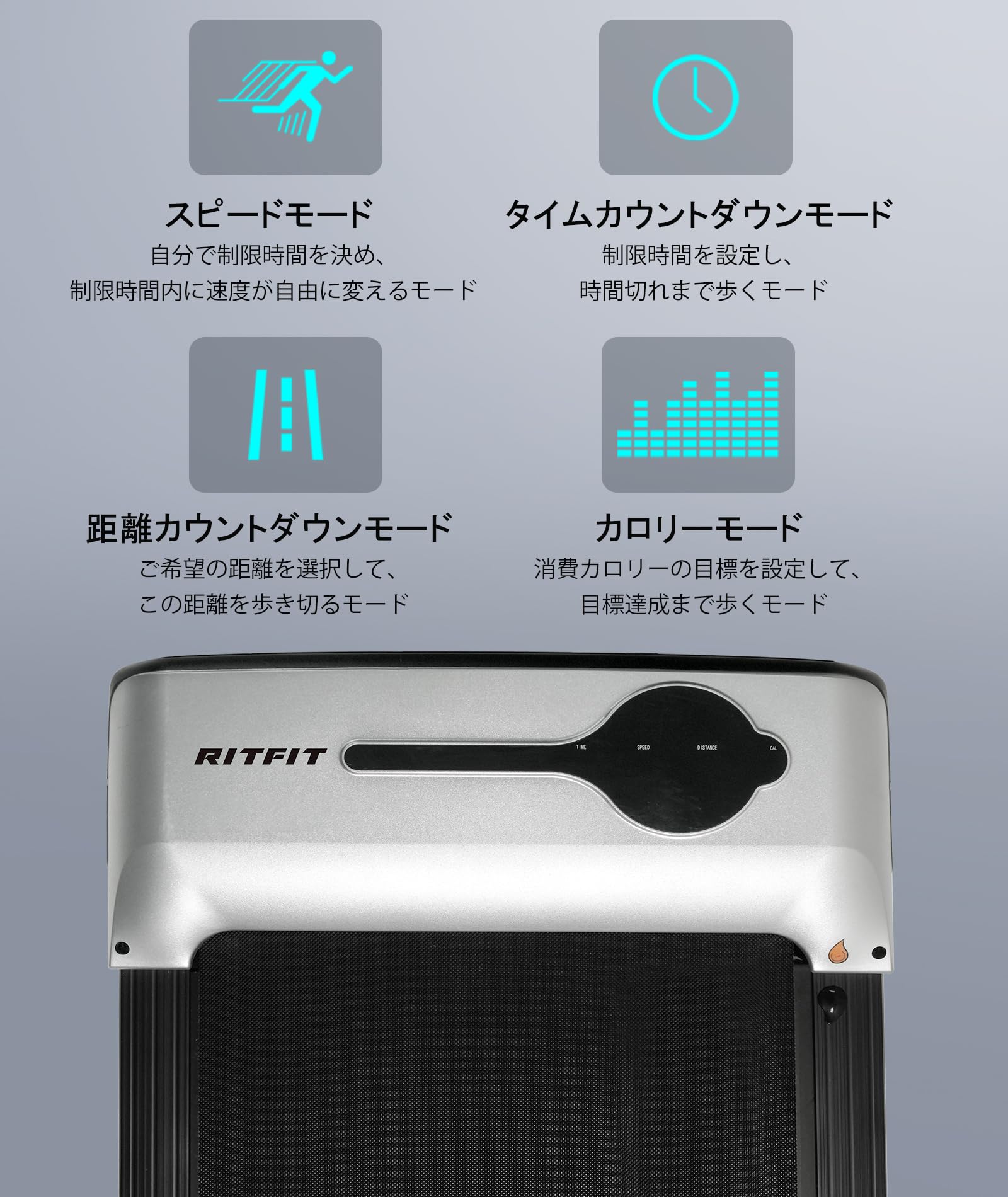 Amazon | RITFIT ウォーキングマシン 速度範囲1~6km ルームランナー