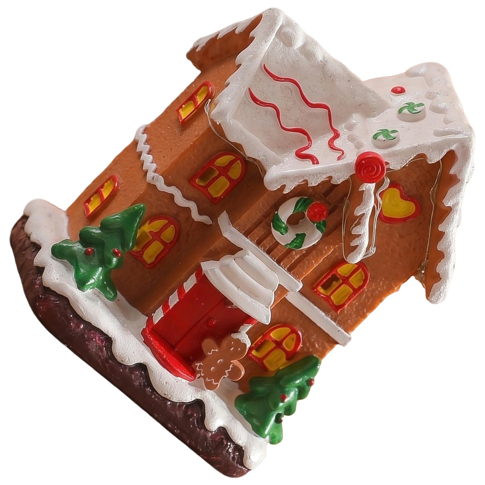 Maison de Noël en résine lumineuse pour illuminer votre table de fête en musique