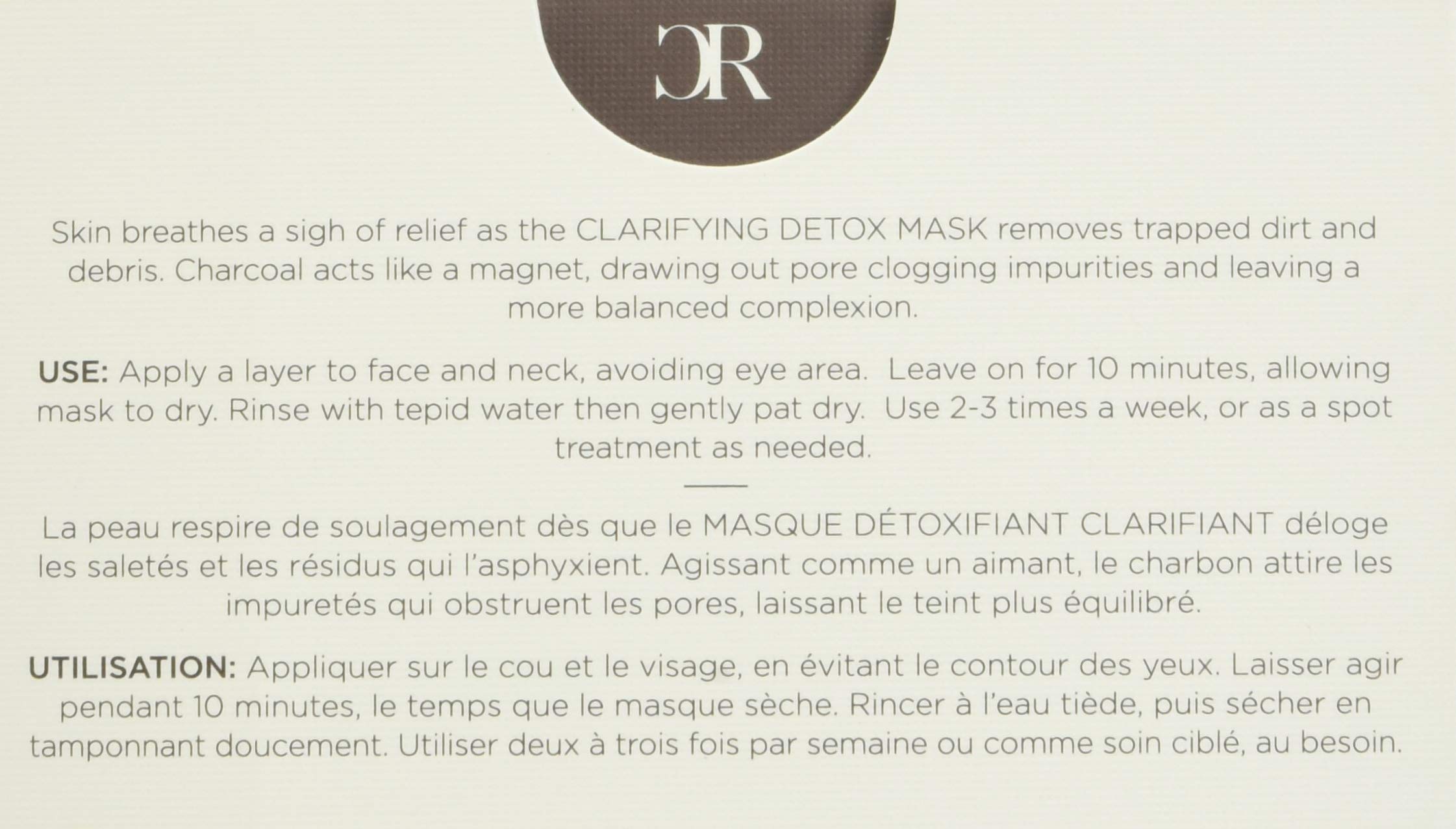COLLEEN ROTHSCHILD Clarifying Detox Mask | Draws Out Pore-Clogging Impurities | Promotes Clear Skin | Formulated With Charcoal, Vitamin C & Glycolic Acid (1.7 fl oz)