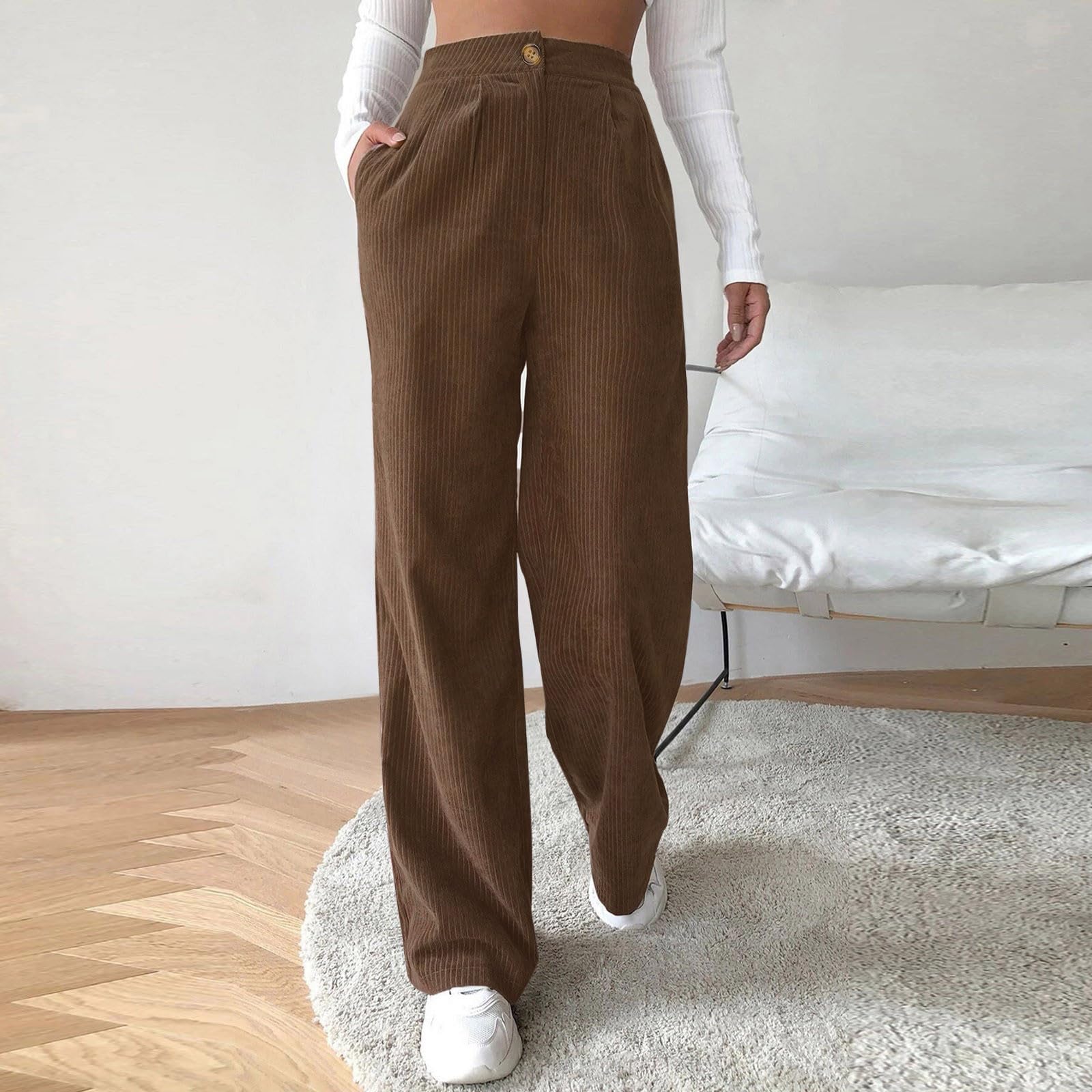Pantalon de survêtement ample à jambes larges pour femme, pantalon de jogging occidental confortable, coupe ample, jambe droite, pantalon d'entraînement décontracté à bas ouvert, pantalon de