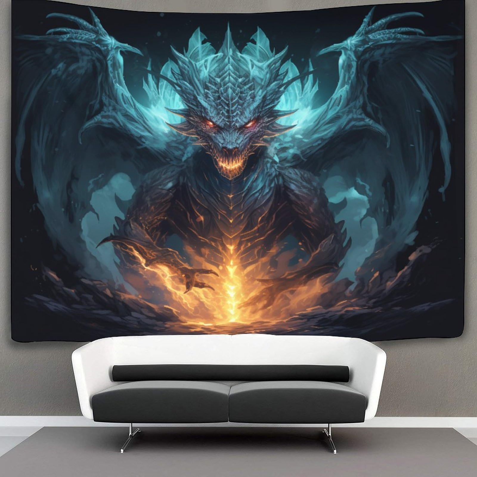 GXYUAOIEF 3D Dragon Printed Wall Blanket Home Decoration Bedding Poster Wall Art Tapestry Tapestries Wall Hanging Soft Polyester for Bedroom Living Room Dorm Home Decorations 180cmx230cm