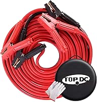 Vista 13 de TOPDC Cables de puente de alta resistencia calibre 0 20 pies 1000 amperios cables de refuerzo para batería de automóvil, cables de calibre 2/0