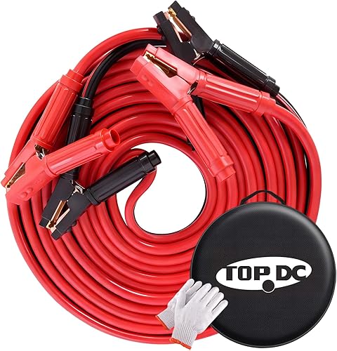 Miniatura 13 de TOPDC Cables de puente de alta resistencia calibre 0 20 pies 1000 amperios cables de refuerzo para batería de automóvil, cables de calibre 2/0