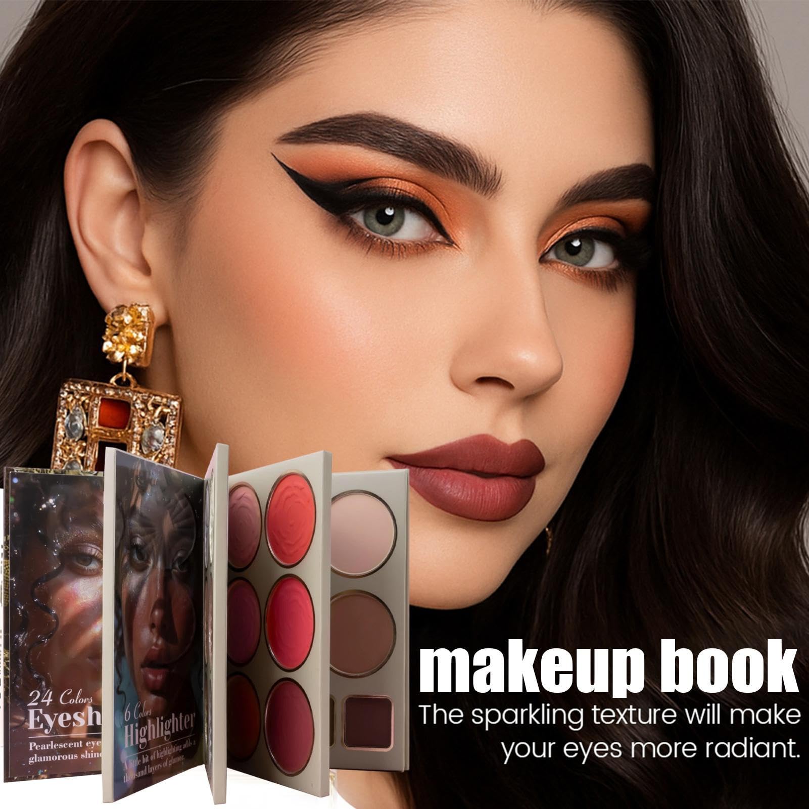 Viso,Polvere Opaca Sfumata per Blush ed Highlighter | Libro Contouring Blush | Per Donne Ragazze Tutti i Tipi di Pelle Ideale per Natale Compleanno Festa Cerimonia