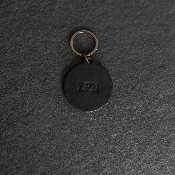 Ox & Pine Personalized Leather Circle Keychain
