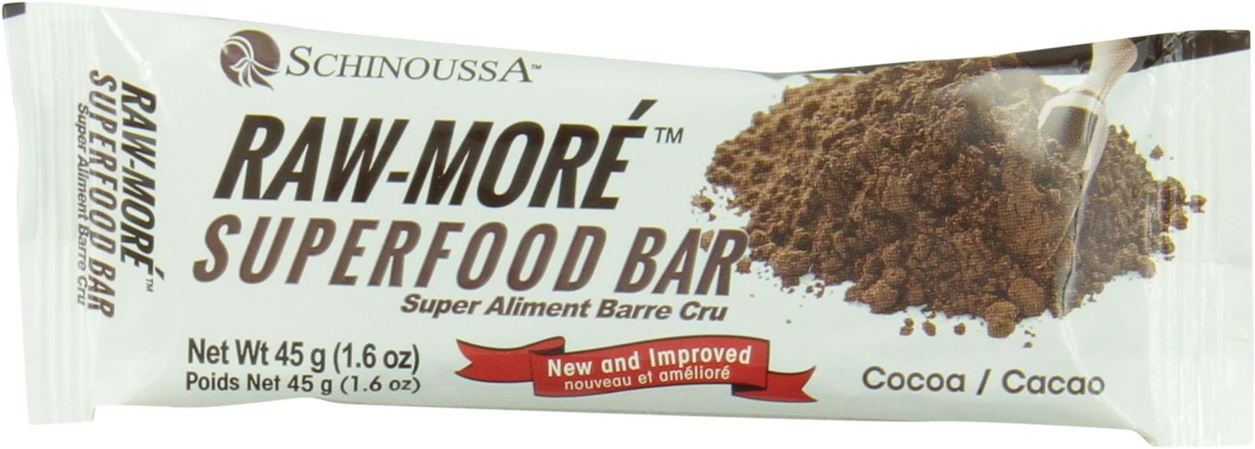 Schinoussa Raw -More Superfood Paleo Bar Cacao - 12 Bars