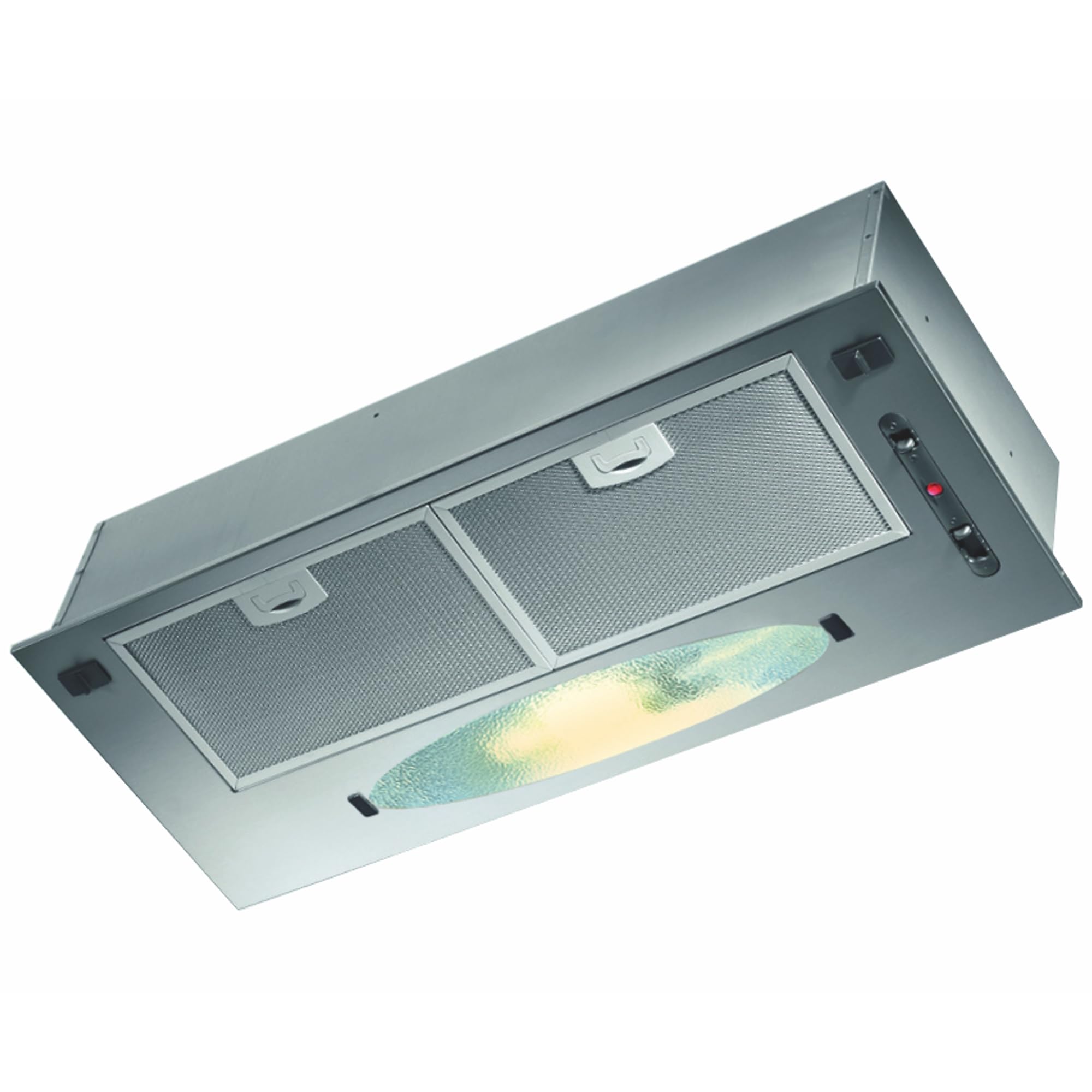 Cappa Gruppo Incasso CP PLUS 80 K102R0191, Cappa Sottopensile 80 cm, MOTORE POTENZIATO 409 m³/h, Comando Meccanico Slider LED 2.5W, Classe D, Finitura Grigia