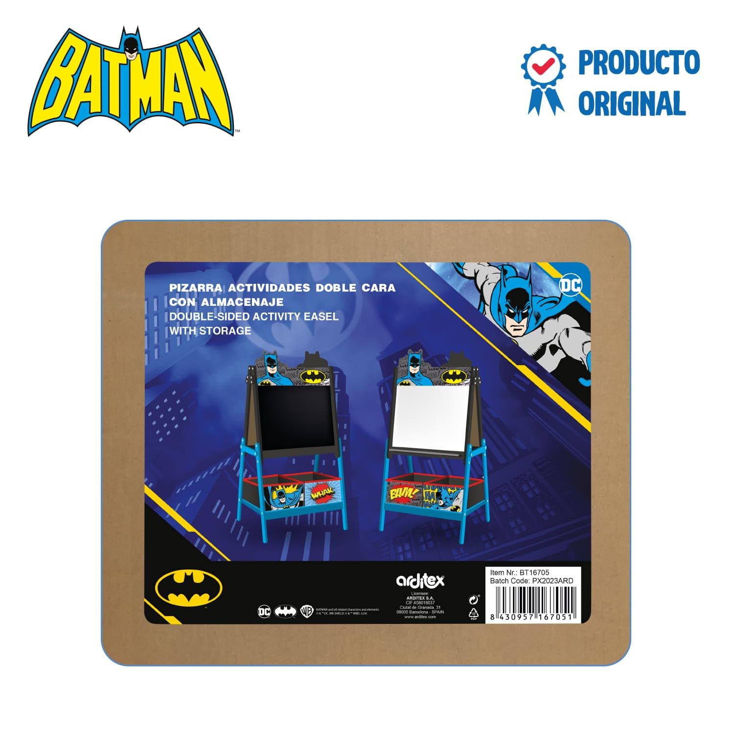 ARDITEX Pizarra con Soporte multifunción de Madera de 54x45x117cm de Batman