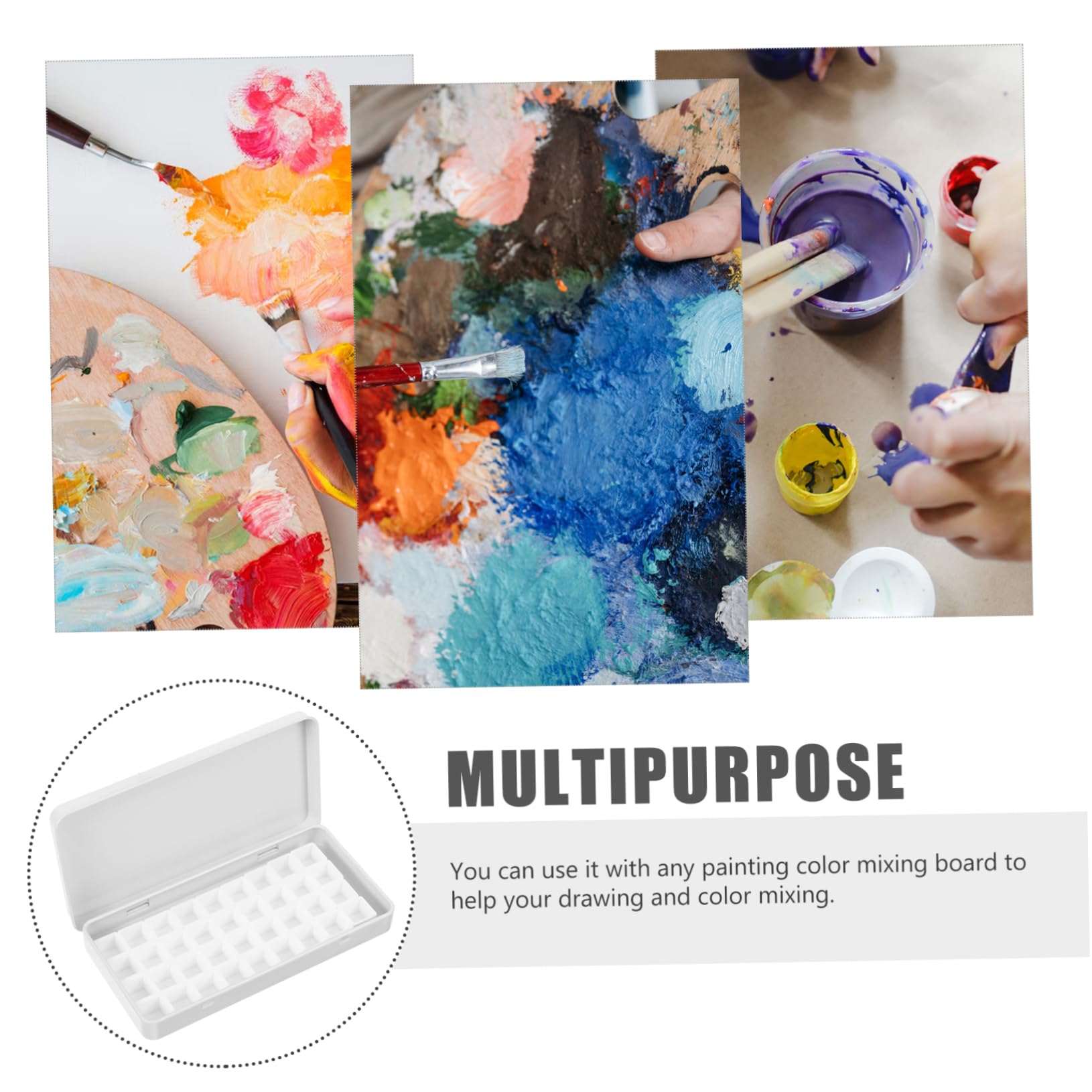 NUOBESTY 4ensembles Boîte De Pigments pour Peinture Aquarelle Étui De Rangement Métallique Vide avec Compartiments pour Artistes Et Étudiants