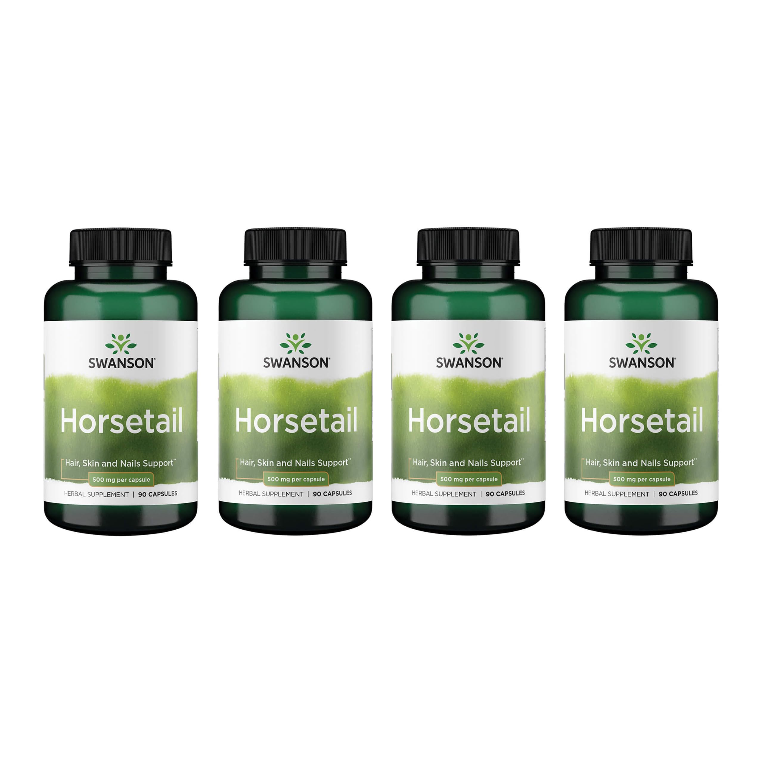 Horsetail - Herbal Supplement Supporting Healthy Hair, Skin & Nails - Natural Ingredients for Bone Health & Urinary Tract Support - (90 Capsules, 500mg Each) (4 Pack)