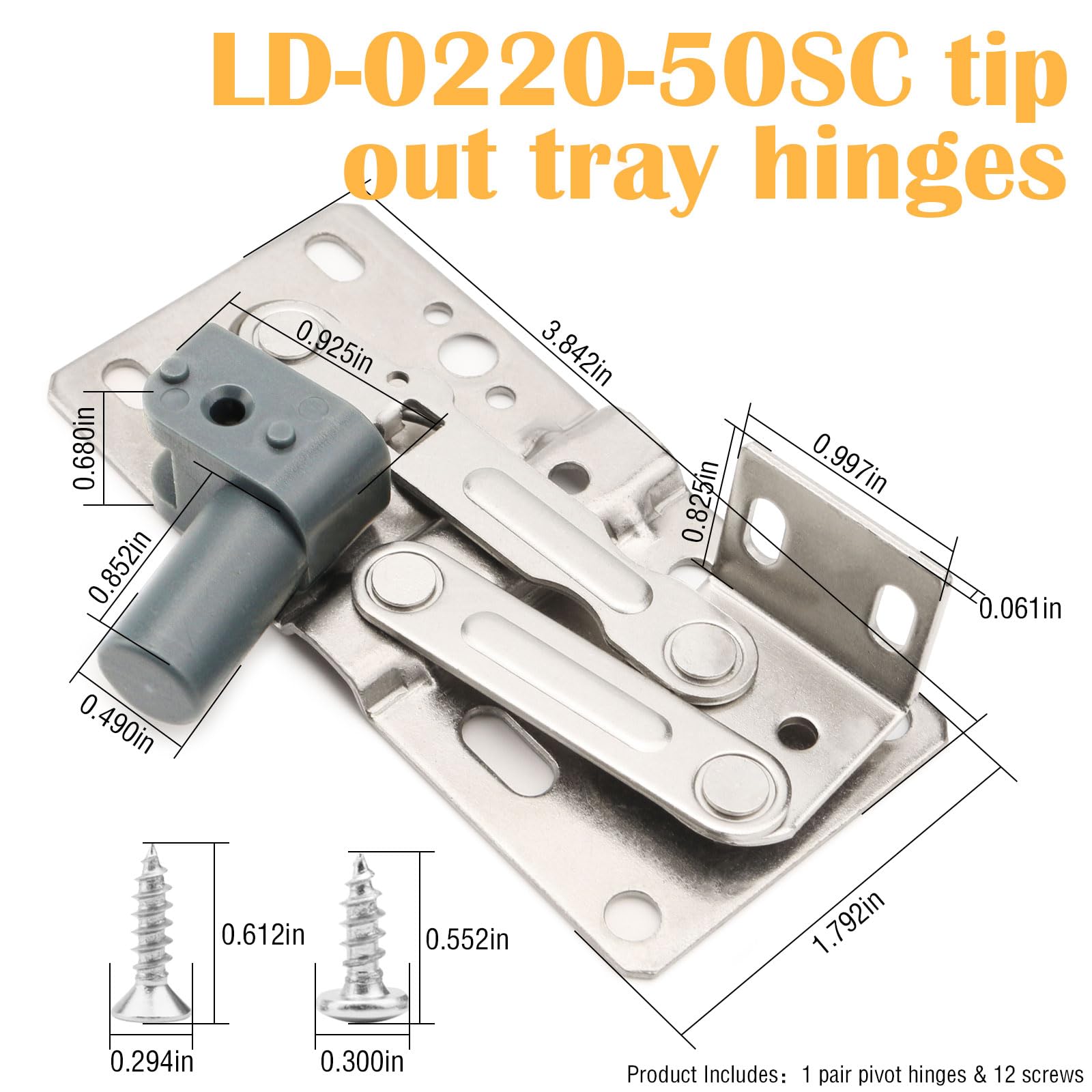 Soft Close Hinges - 2 Pack LD-0220-50SC -2
